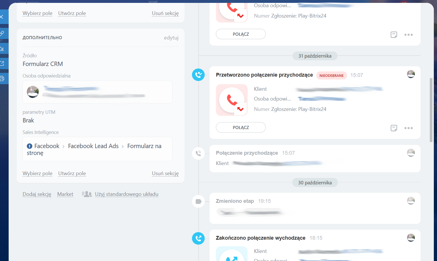 Śledzenie przyczyn odrzucenia leadów