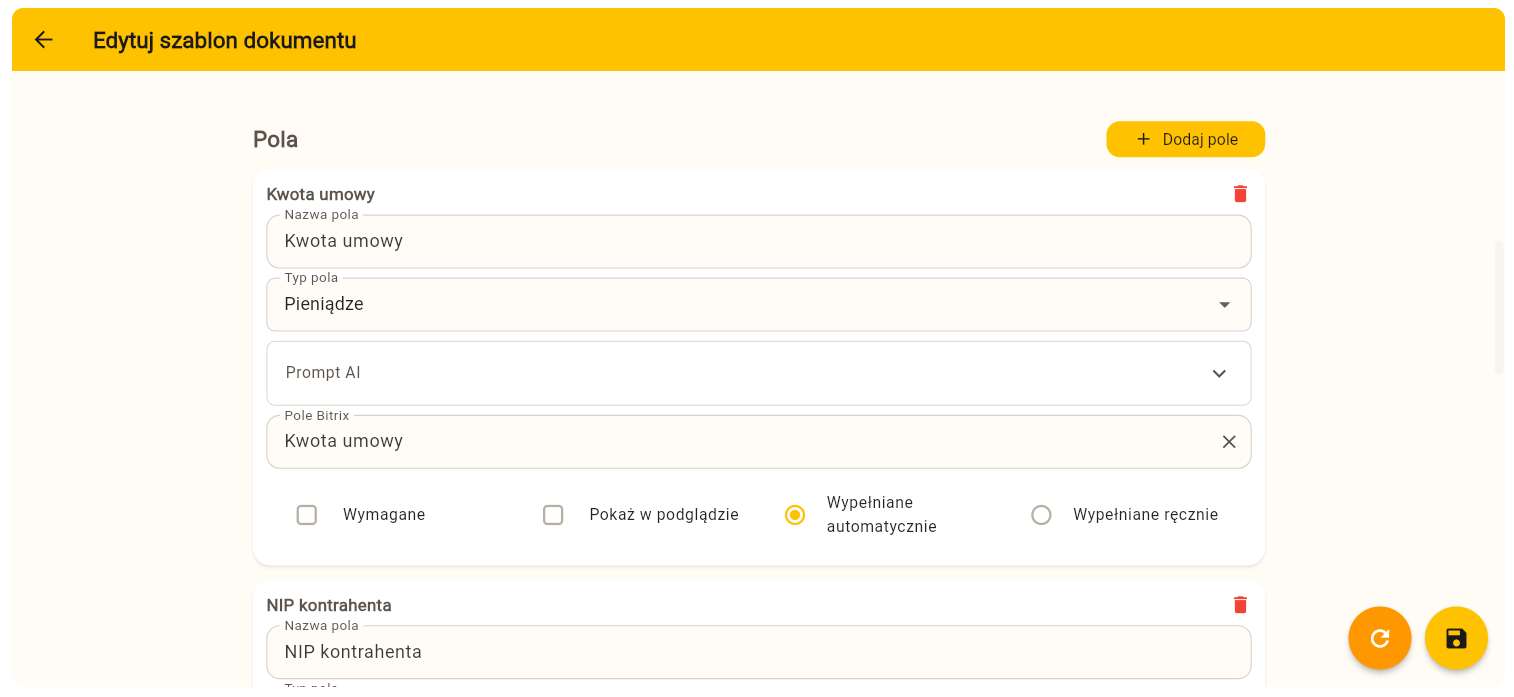 Szablony dokumentów do rozpoznawania